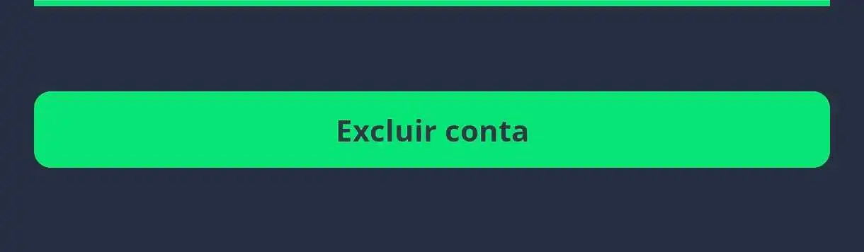 Botão para concluir a exclusão da conta'